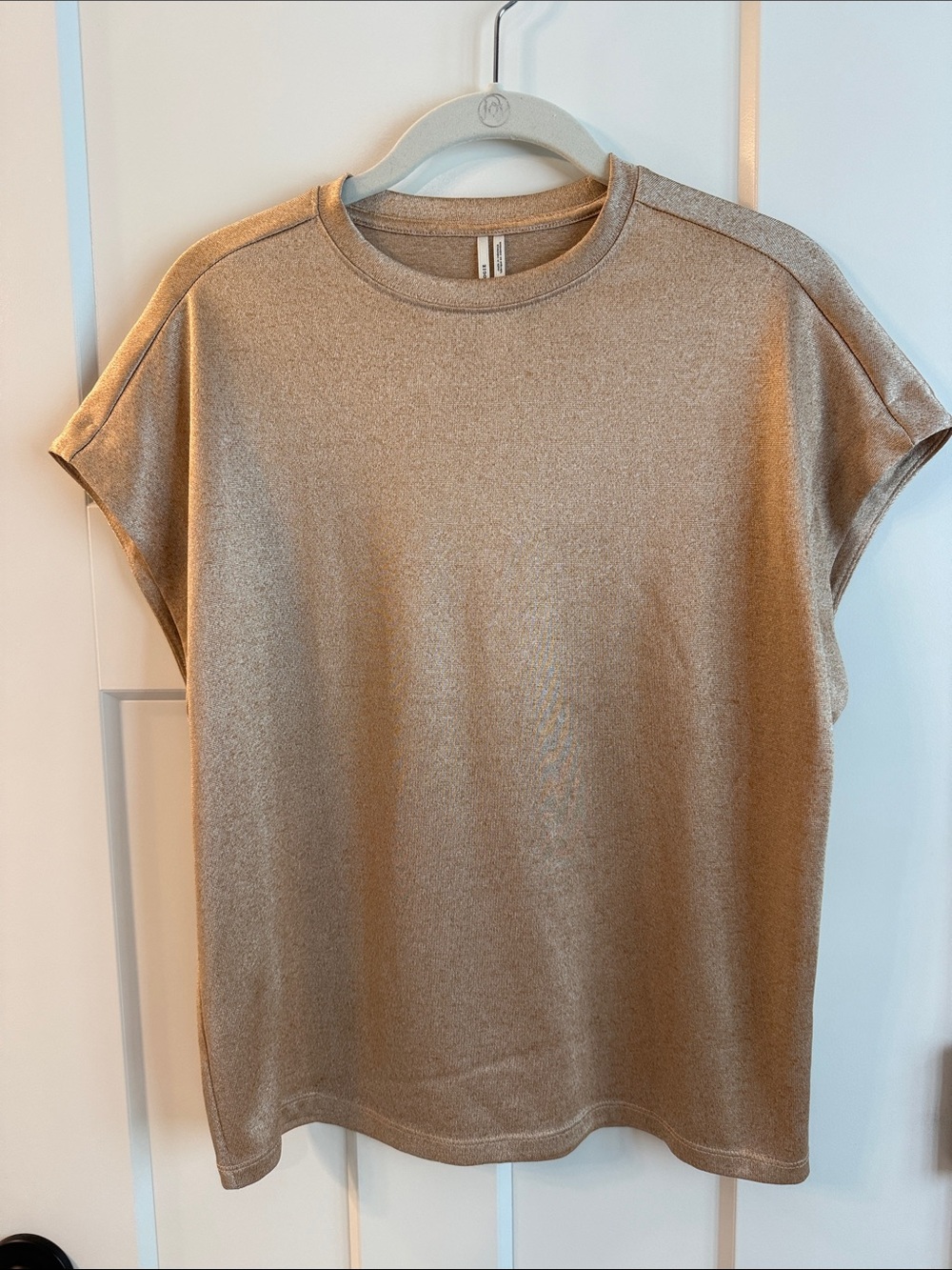 Anthropologie gold silky top